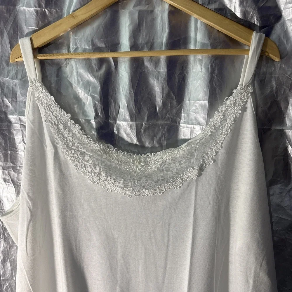Avon White Cotton Lace Chemise Nightgown Lingerie Size 3X Brand New - Picture 6 of 6